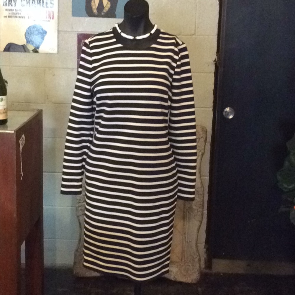Michael Kors Navy Blue Striped Dress
